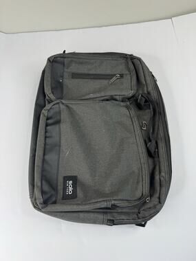 Solo New York Hybrid Briefcase Convertable Backpack Strap Messenger Bag Gray